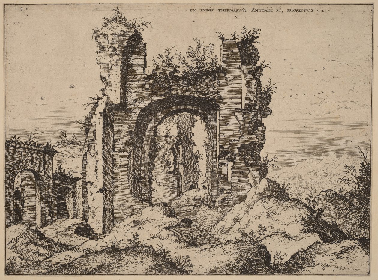 Vista delle Terme di Caracalla da Hieronymus Cock
