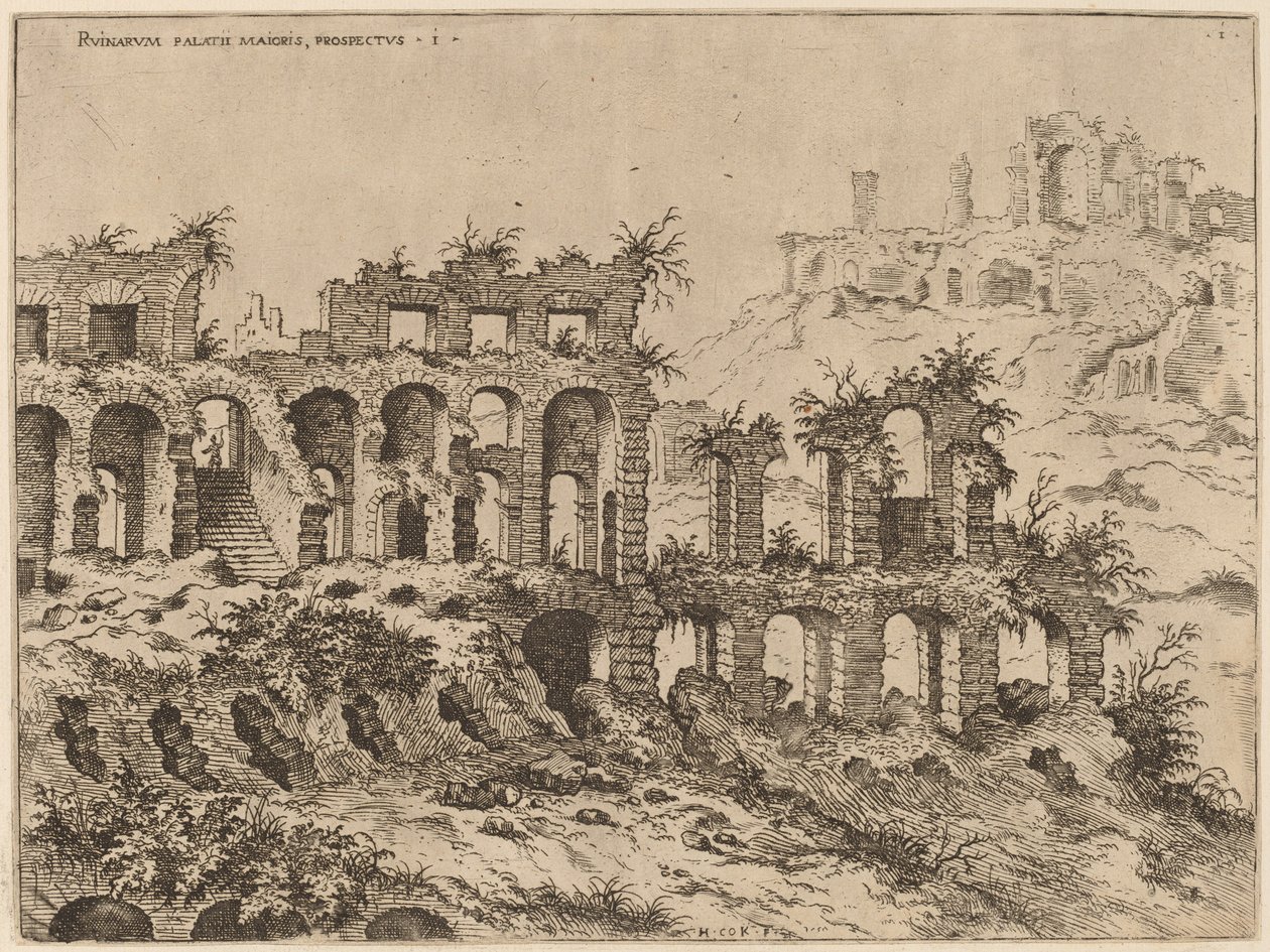 Vista del Colosseo con il Palatino sullo sfondo da Hieronymus Cock