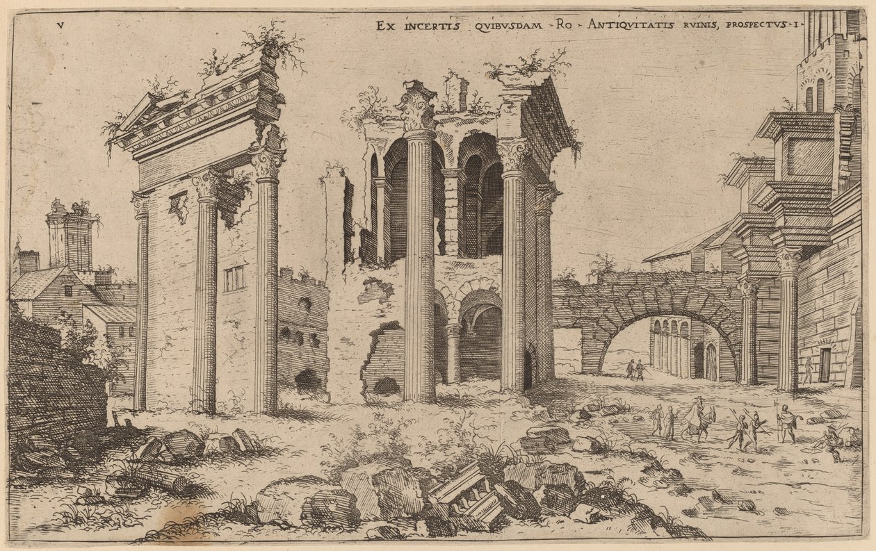 Veduta del Foro di Nerva da Hieronymus Cock