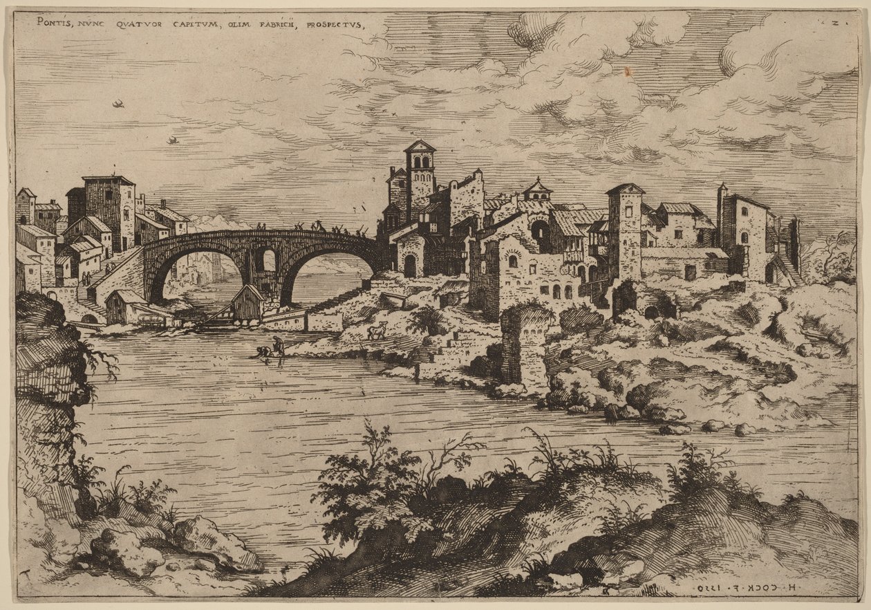 Vista del Ponte Quattro Capi e dell