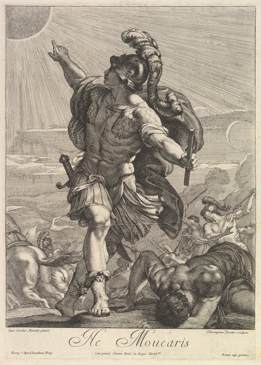 Giosuè che comanda al sole di fermarsi da Hieronymus Ferroni
