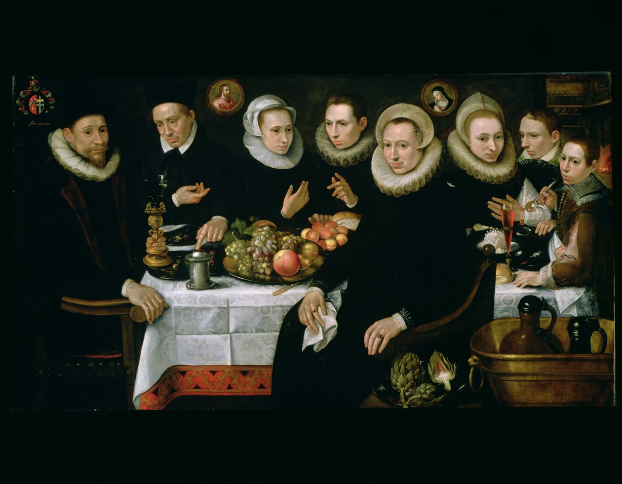 La famiglia di Adrien de Witte, 1608 da Hieronymus Francken
