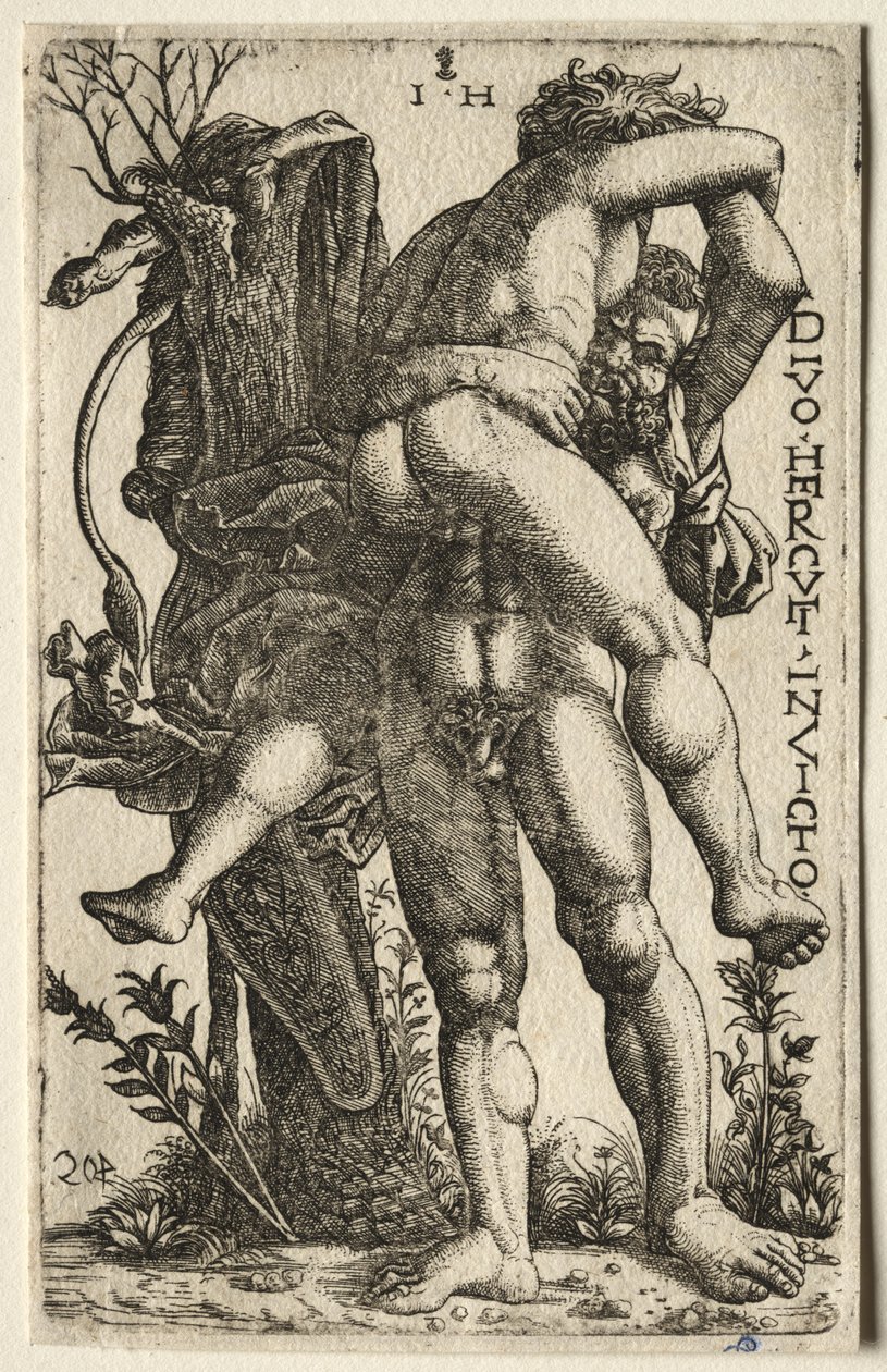Ercole e Anteo da Hieronymus Hopfer