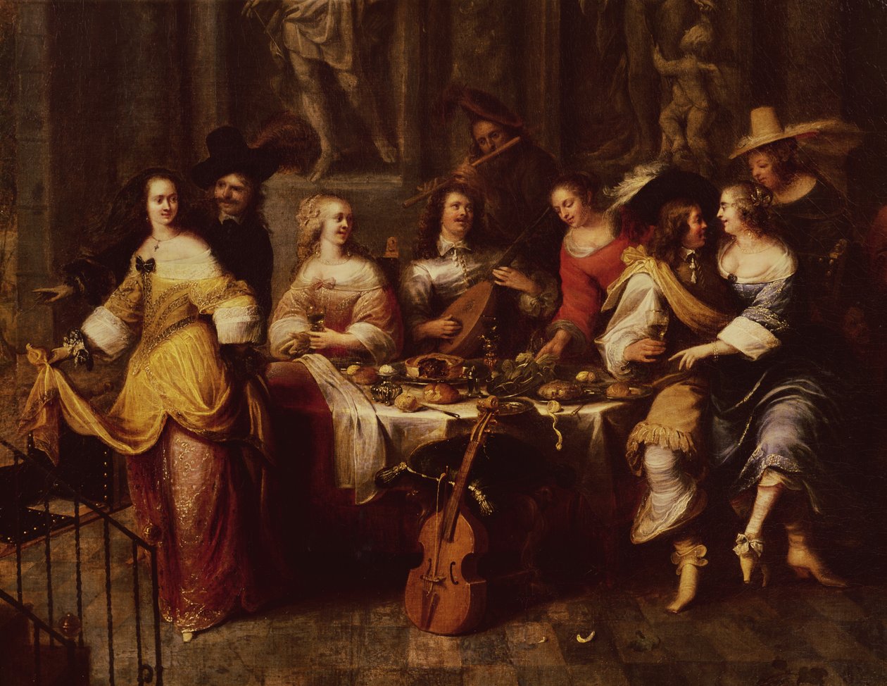 Pasto festivo da Hieronymus Janssens