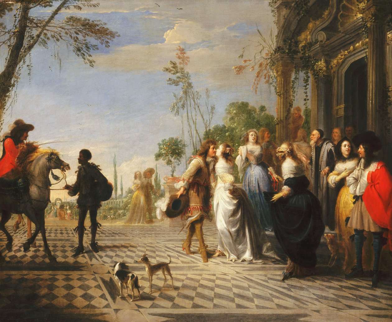 La parabola del figliol prodigo - Il figliol prodigo lascia la casa da Hieronymus Janssens