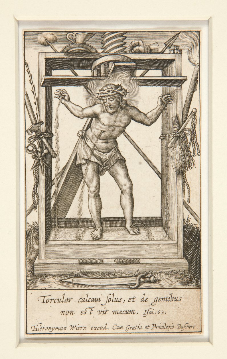 Cristo nel torchio da Hieronymus Wierix