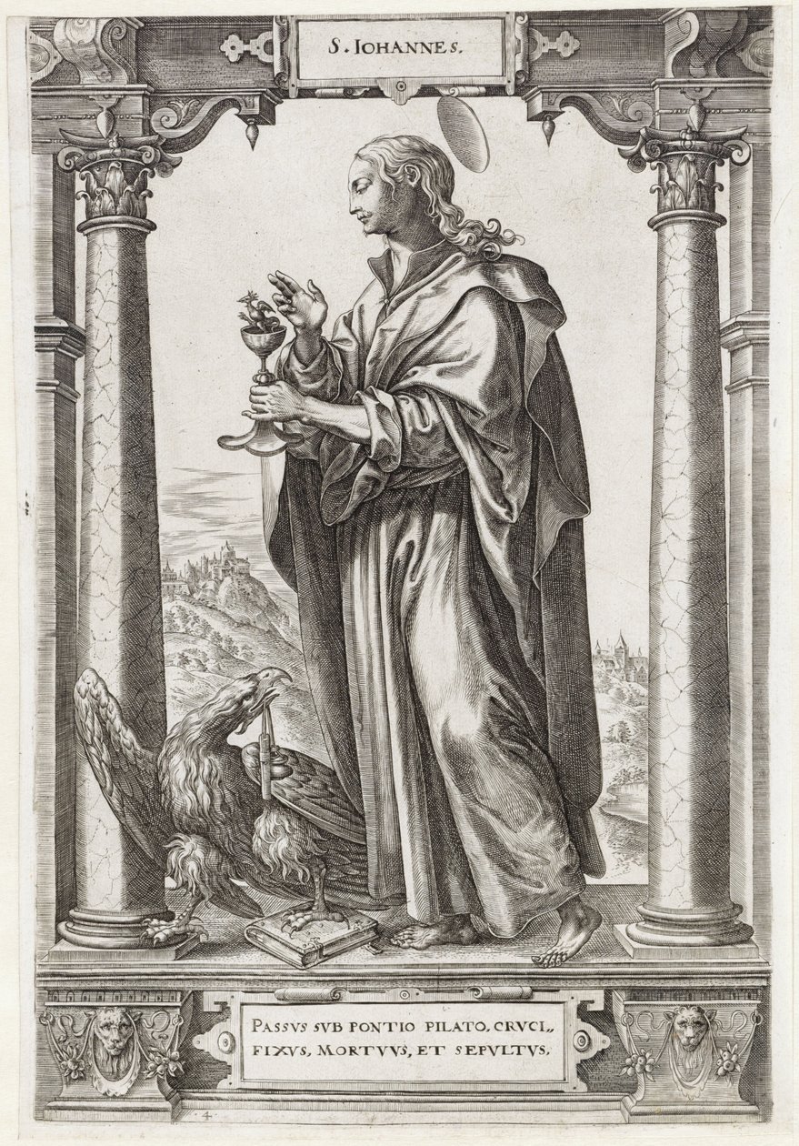 San Giovanni Evangelista da Hieronymus Wierix