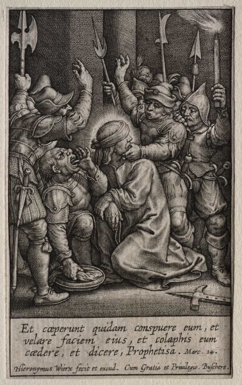 La Passione: La Derisione di Cristo da Hieronymus Wierix