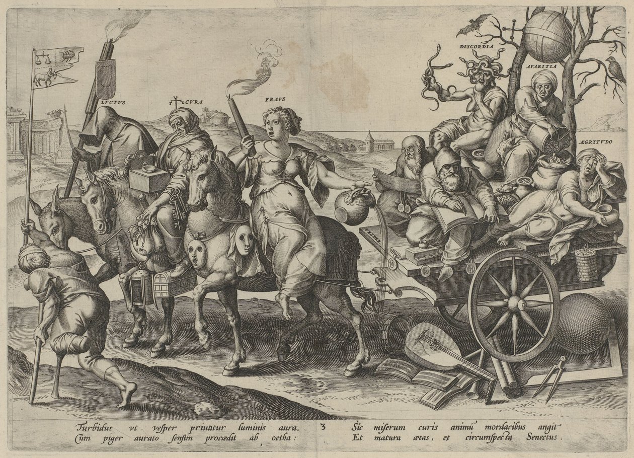 Maturità (De vier leeftijden van de mens en de dood) da Hieronymus Wierix