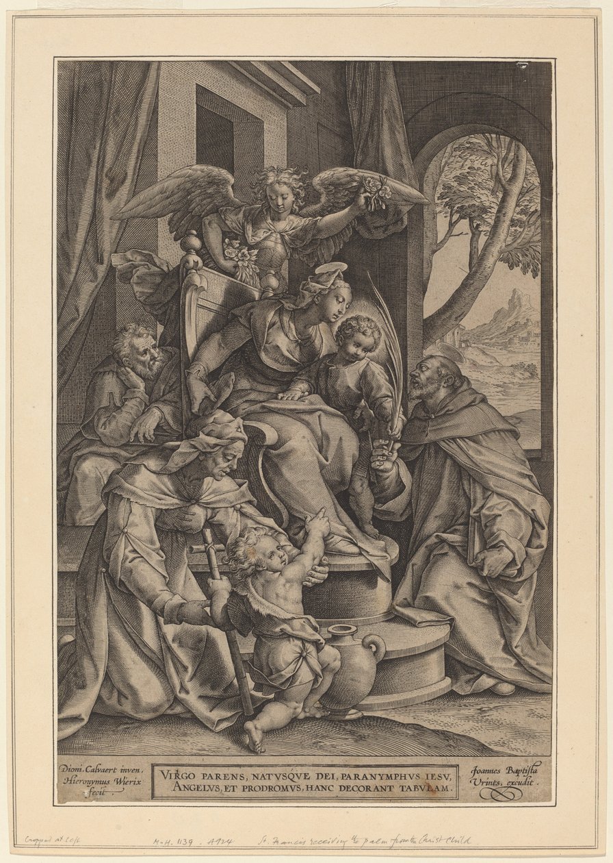 La Santa Parentela da Hieronymus Wierix after Denys Calvaert