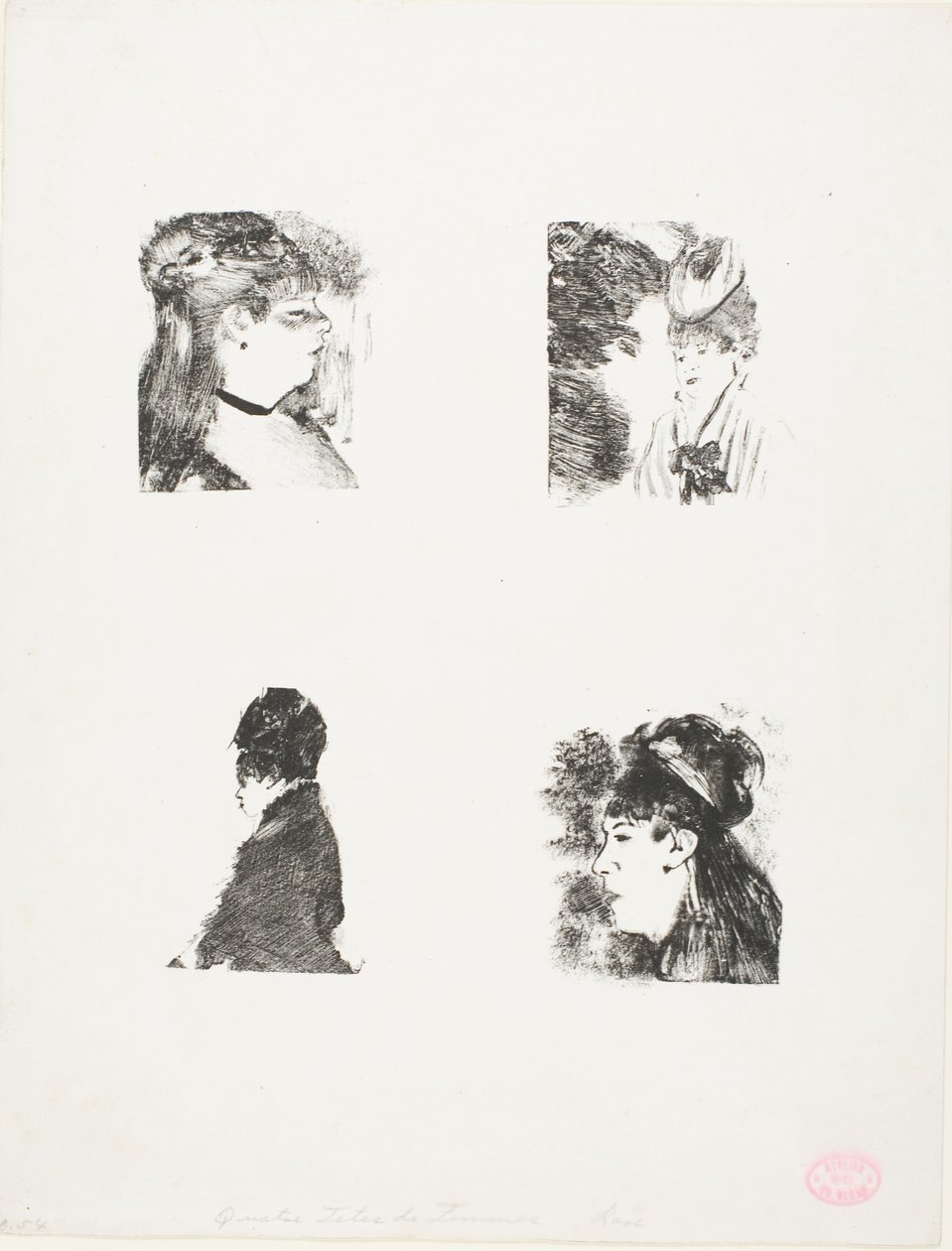 Quattro teste di donna da Hilaire Germain Edgar Degas