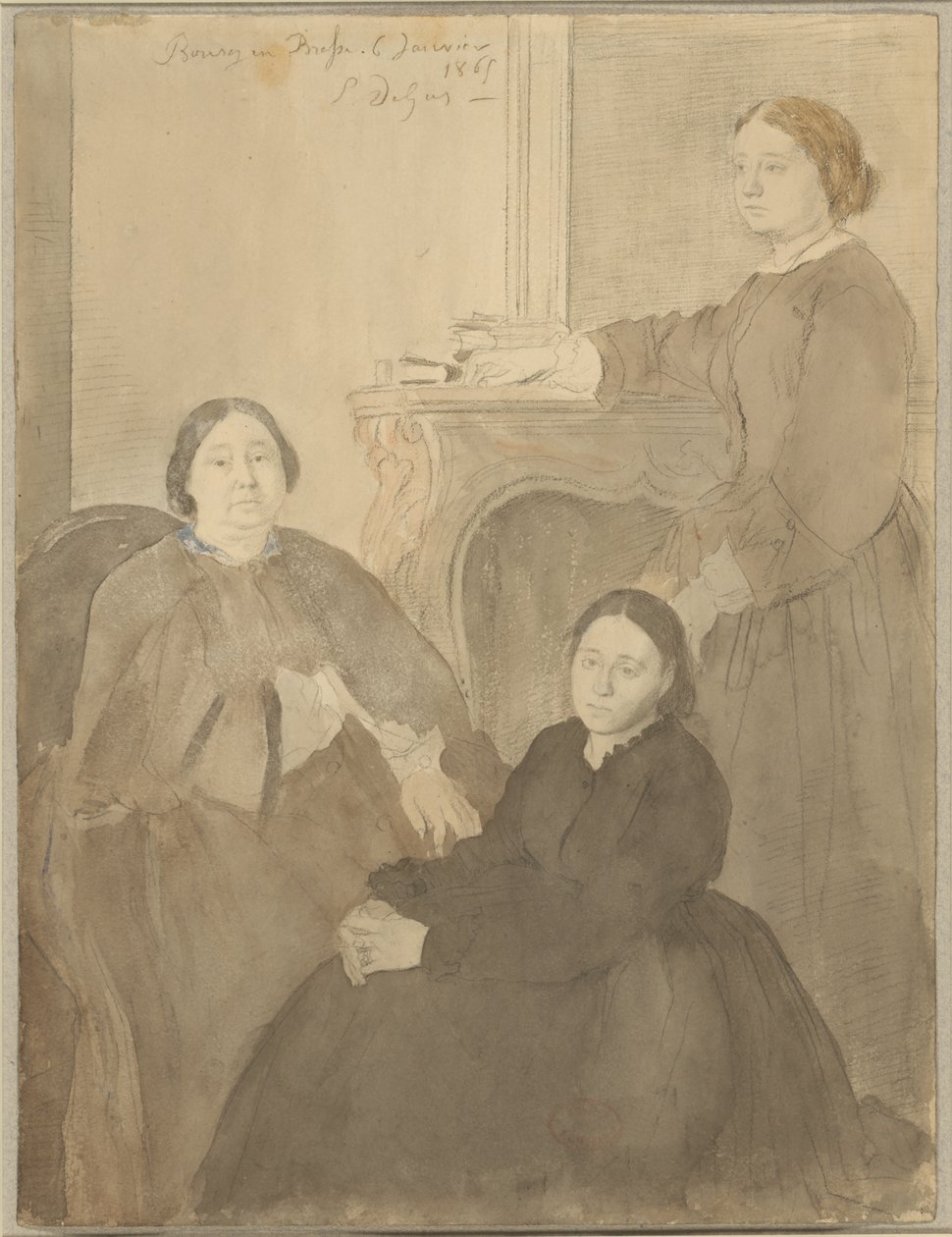 Mme. Michel Musson e le sue figlie, Estelle e Désirée da Hilaire Germain Edgar Degas