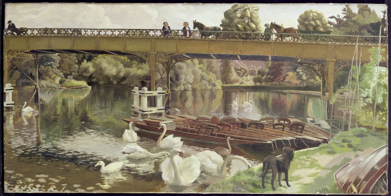 Cigni, Ponte di Cookham da Hilda Carline