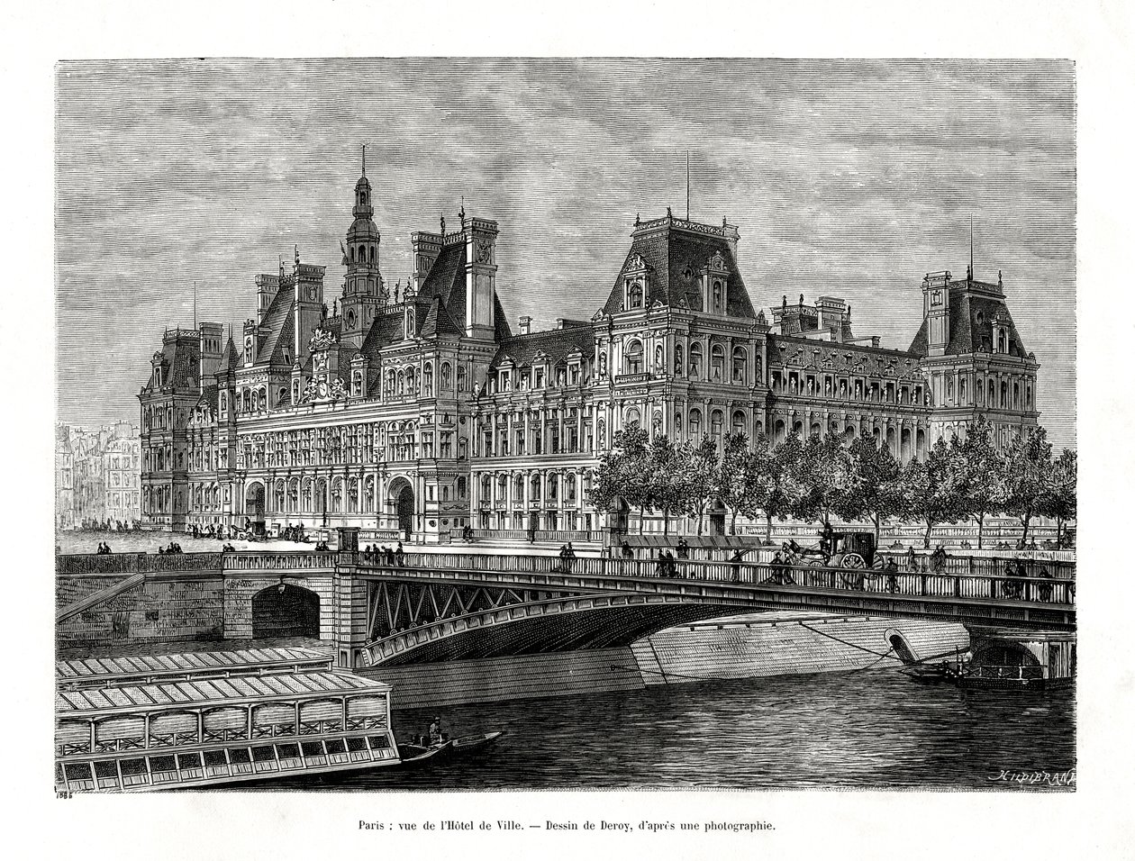 Hotel de Ville, Parigi, Francia, 1886 da Hildibrand