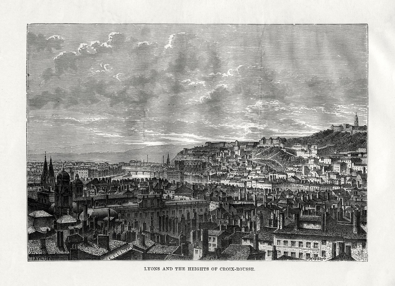 Lione e le Alture di Croix-Rousse, Francia da Hildibrand