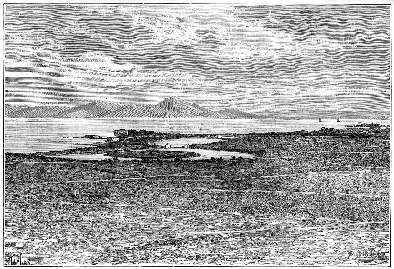 Vecchi porti di Cartagine, Tunisia, c1890 da Hildibrand