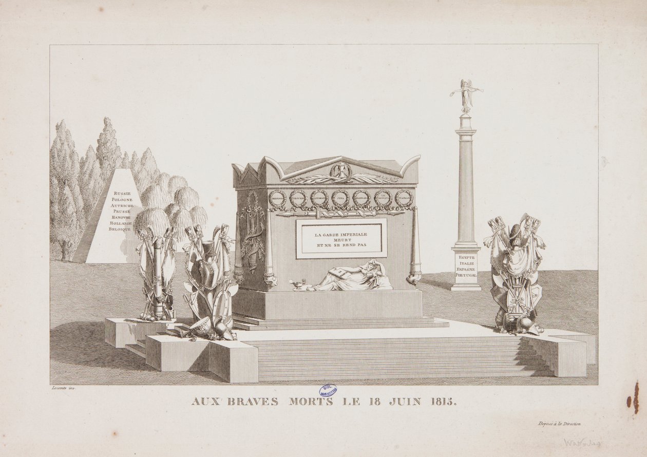 I coraggiosi morti del 18 giugno 1815, 1815 da Hippolyte Lecomte