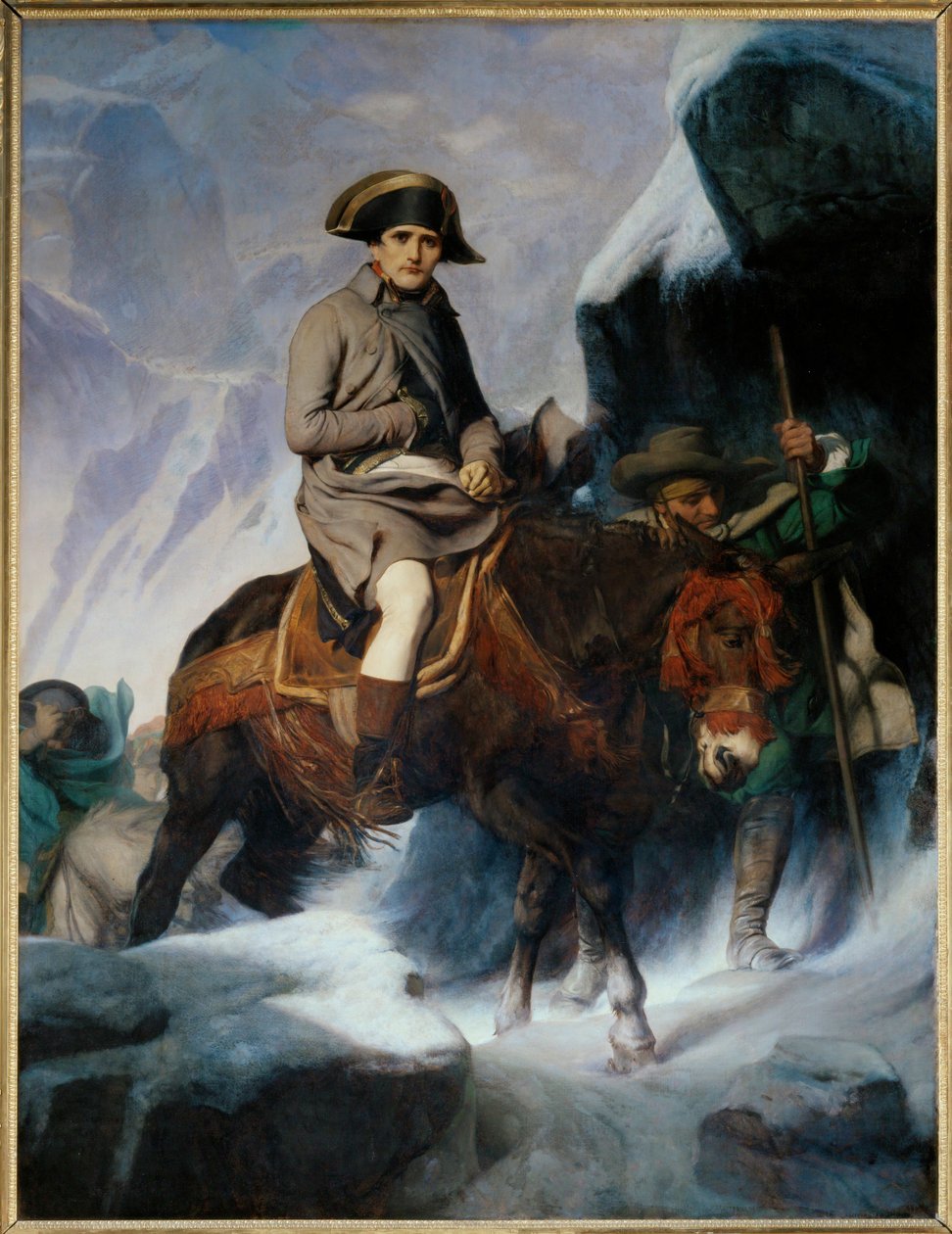 Bonaparte attraversa le Alpi - Bonaparte franchissant les Alpes ... da Hippolyte (1797 1856) Delaroche