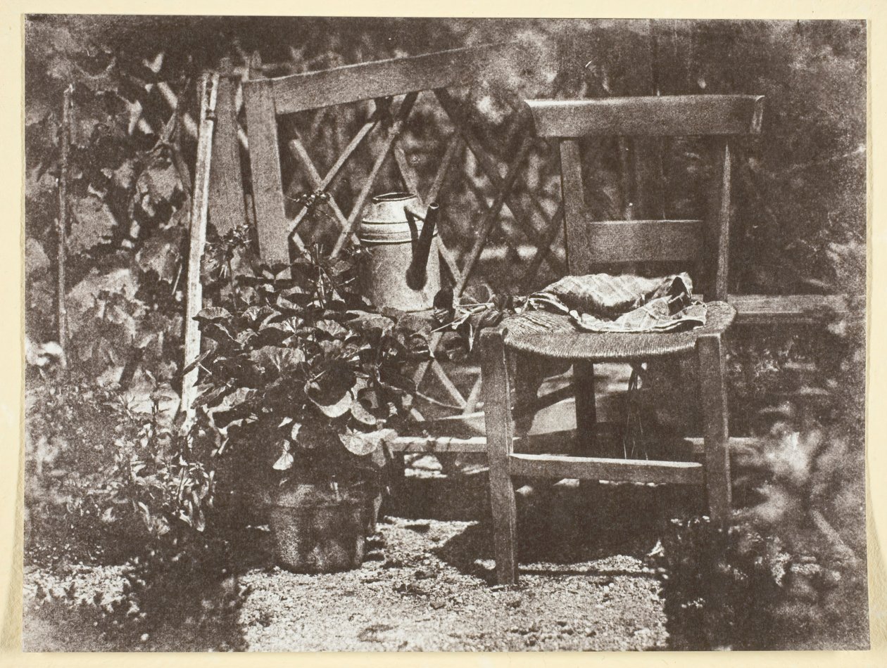 Sedia in un giardino da Hippolyte Bayard