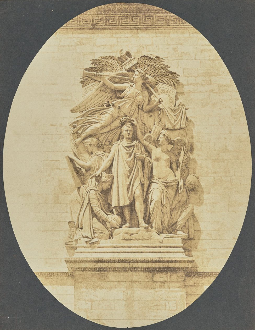 [Particolare di "Le Triomphe de 1810", di Jean-Pierre Cortot, Arco di Trionfo]. da Hippolyte Bayard