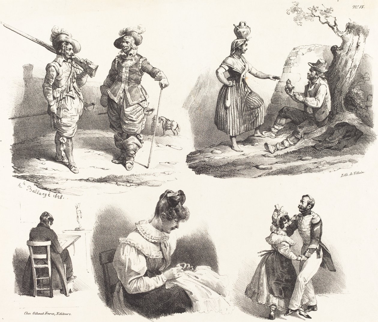 Cinque vignette da Hippolyte Bellange