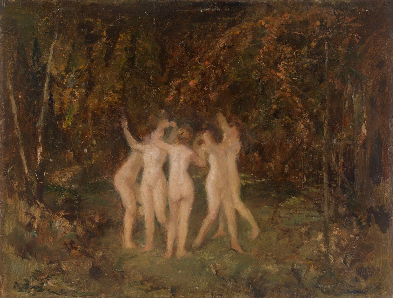 Ninfe nella foresta da Hippolyte Boulenger