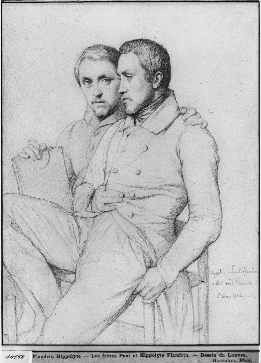 Doppio ritratto di Ippolito e Paul Flandrin, 1835 da Hippolyte Flandrin
