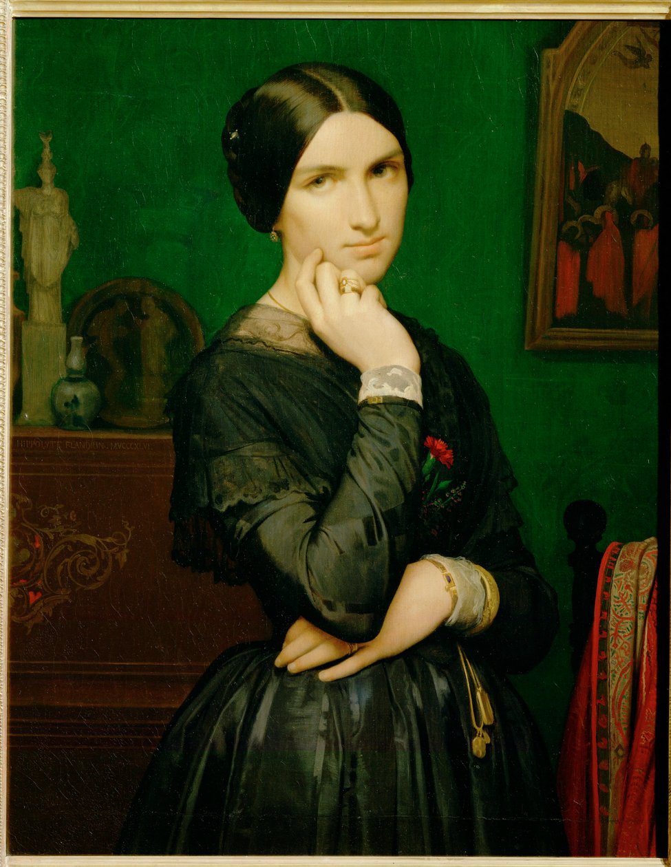Mme. Hippolyte Flandrin (dipinto su tela) da Hippolyte Flandrin