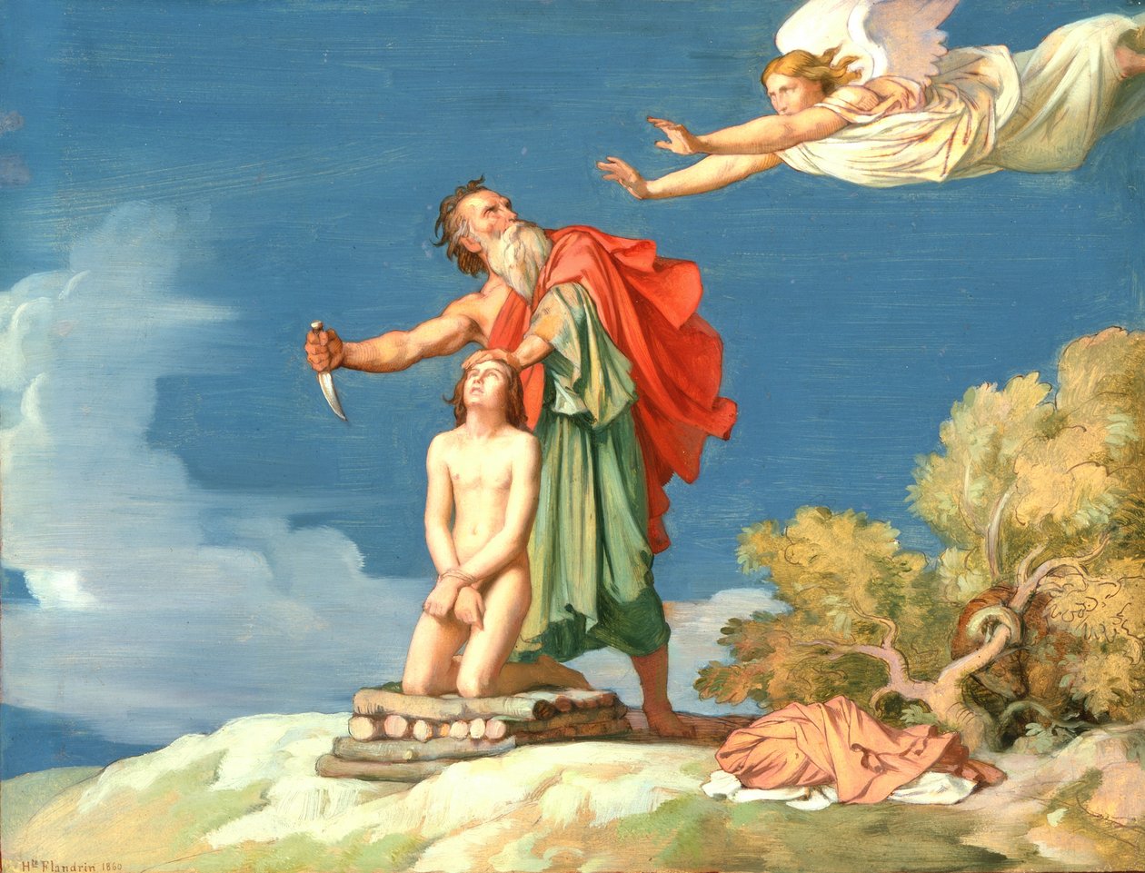 Il sacrificio di Isacco da Hippolyte Flandrin