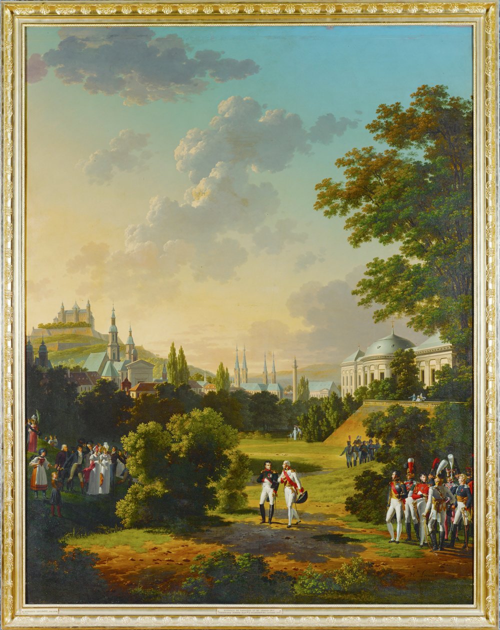 Incontro tra Napoleone I e il granduca Ferdinando Giuseppe a Wuerzburg, Germania ... da Hippolyte Lecomte