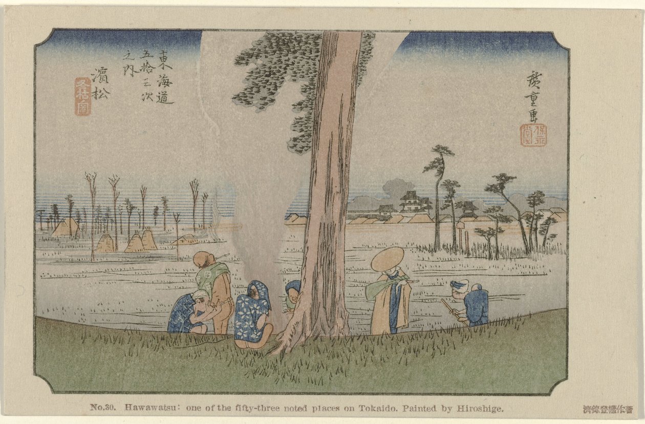 Hamamatsu (serie La Tōkaidō di Hiroshige) da Hiroshige (I) , Utagawa