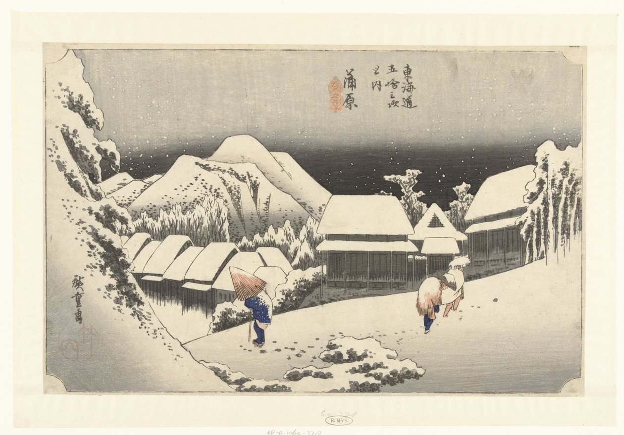 Kanbara, neve serale Le 53 stazioni del Tokaido (titolo della serie) da Hiroshige (I) , Utagawa