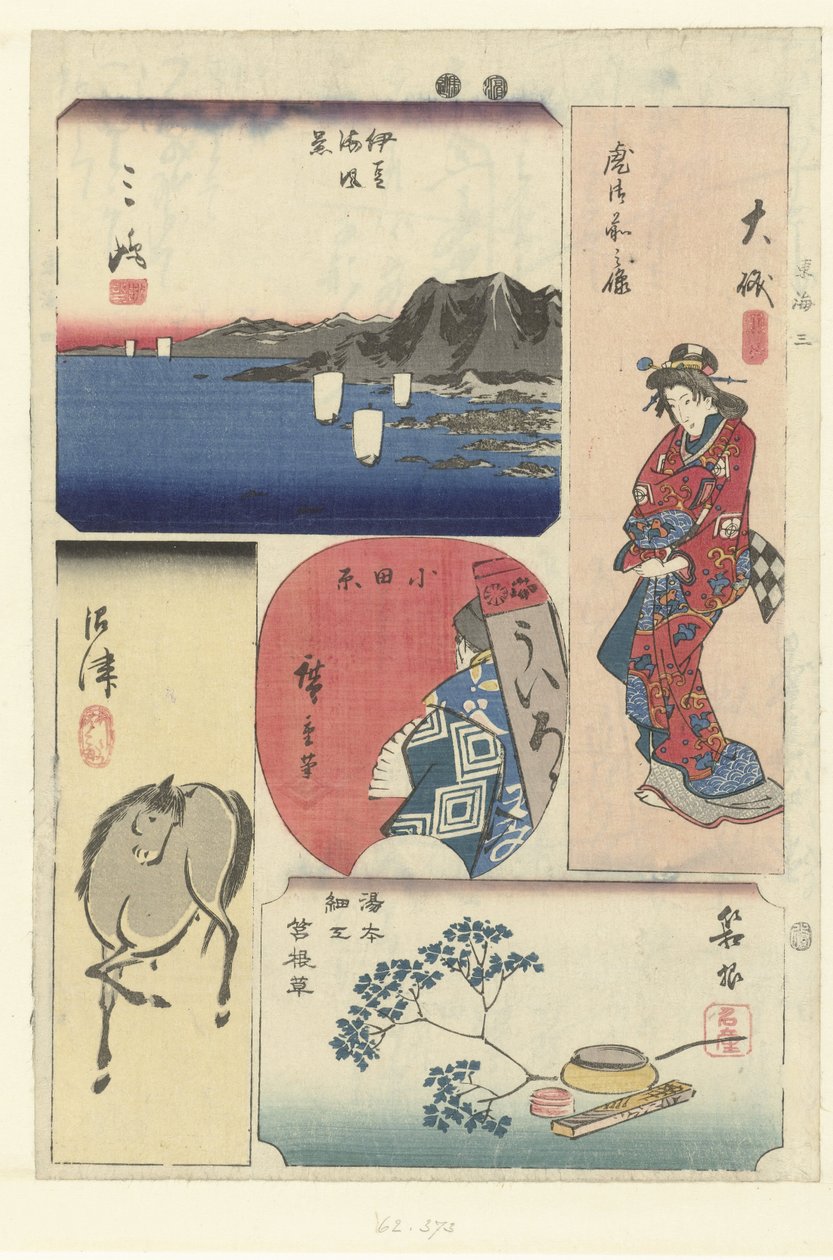 Numero tre del Tokaido da Hiroshige (I) , Utagawa