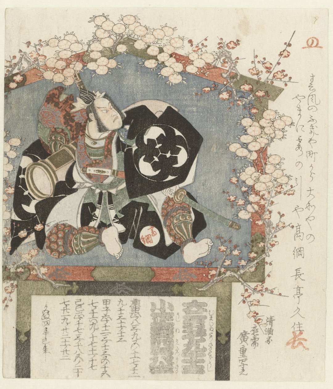 Votivo con ritratto di Bandō Mitsugorō III da Hiroshige (I) , Utagawa