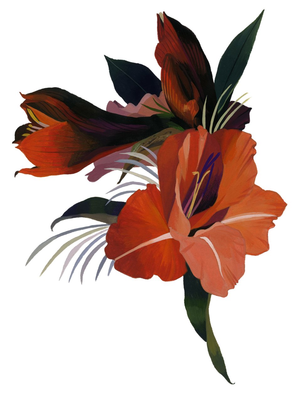 Un fiore immaginario basato su un