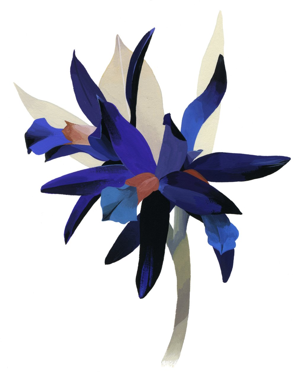 Un fiore immaginario con una base blu da Hiroyuki Izutsu