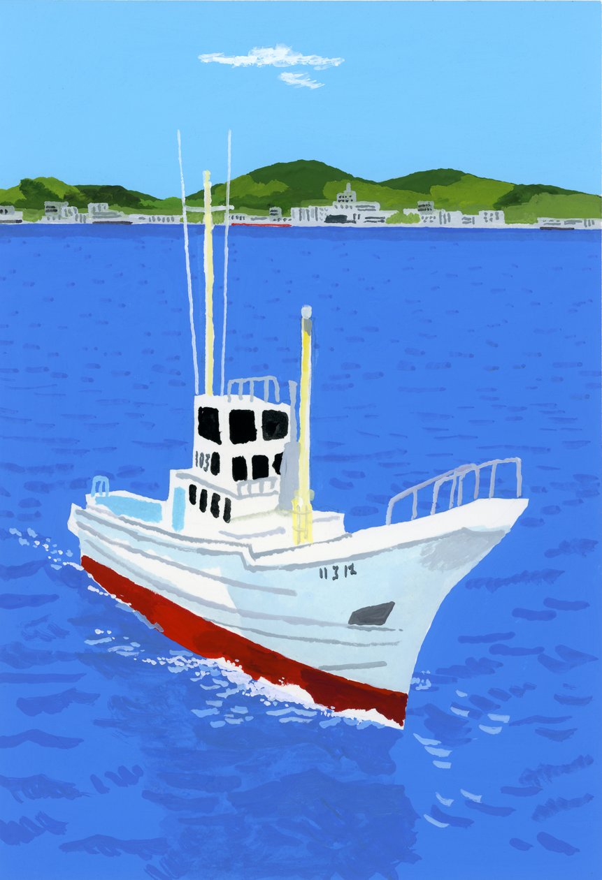 Barca da pesca e porto da Hiroyuki Izutsu
