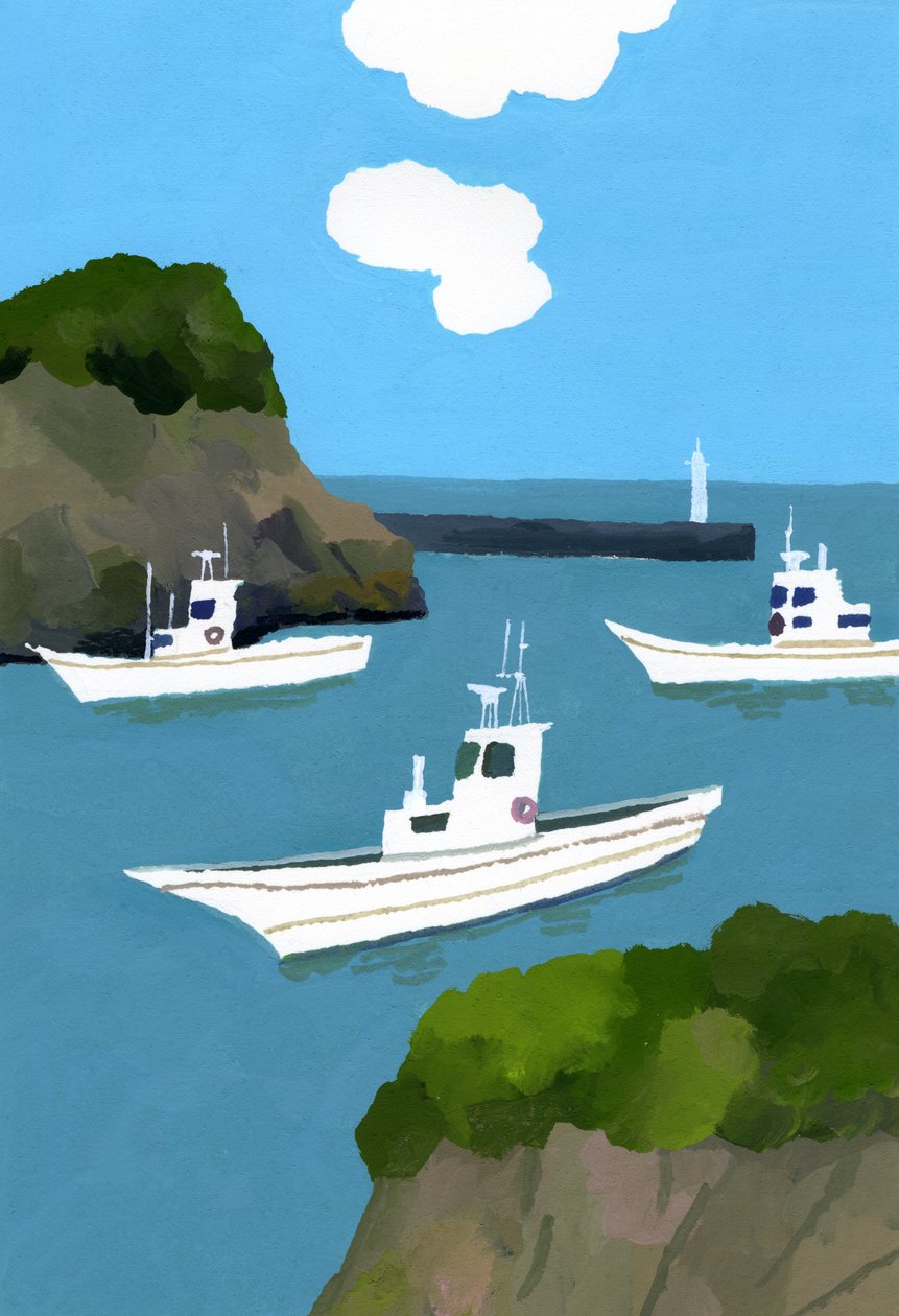 Tre barche da pesca da Hiroyuki Izutsu
