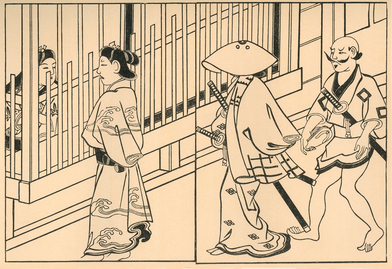 Cortigiane, 1661 da Hishikawa Moronobu