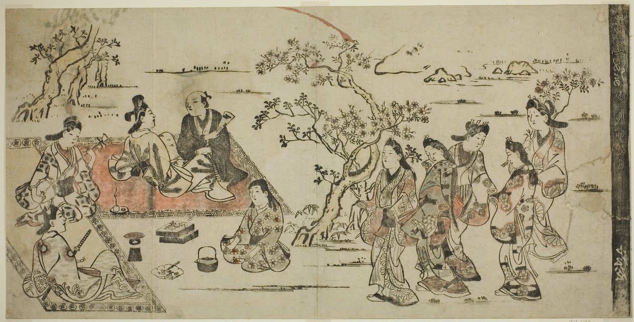 Ammirare i fiori da Hishikawa Moronobu