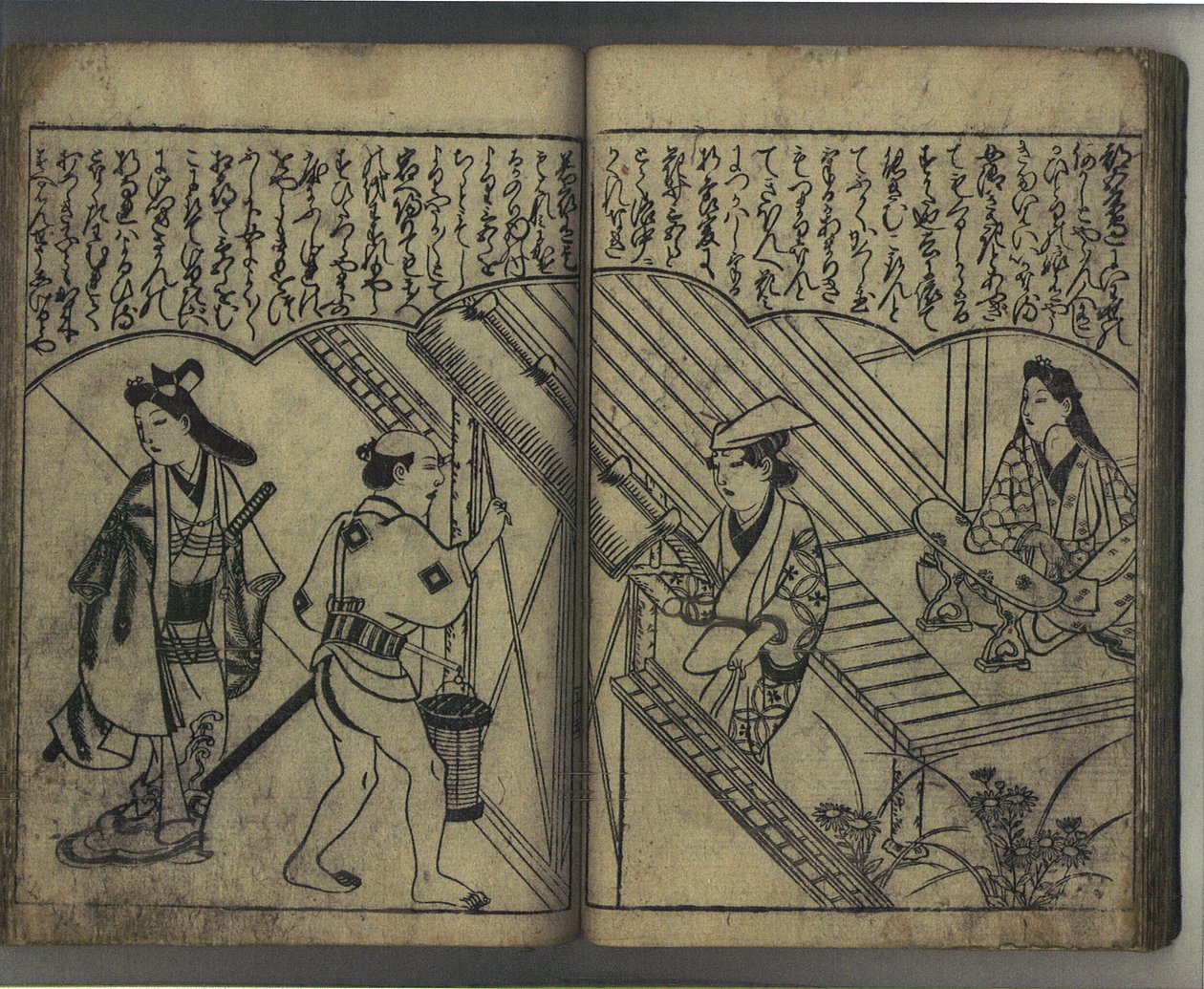 Piacere con le bellezze del Giappone (Wakoku bijin asobi) da Hishikawa Moronobu