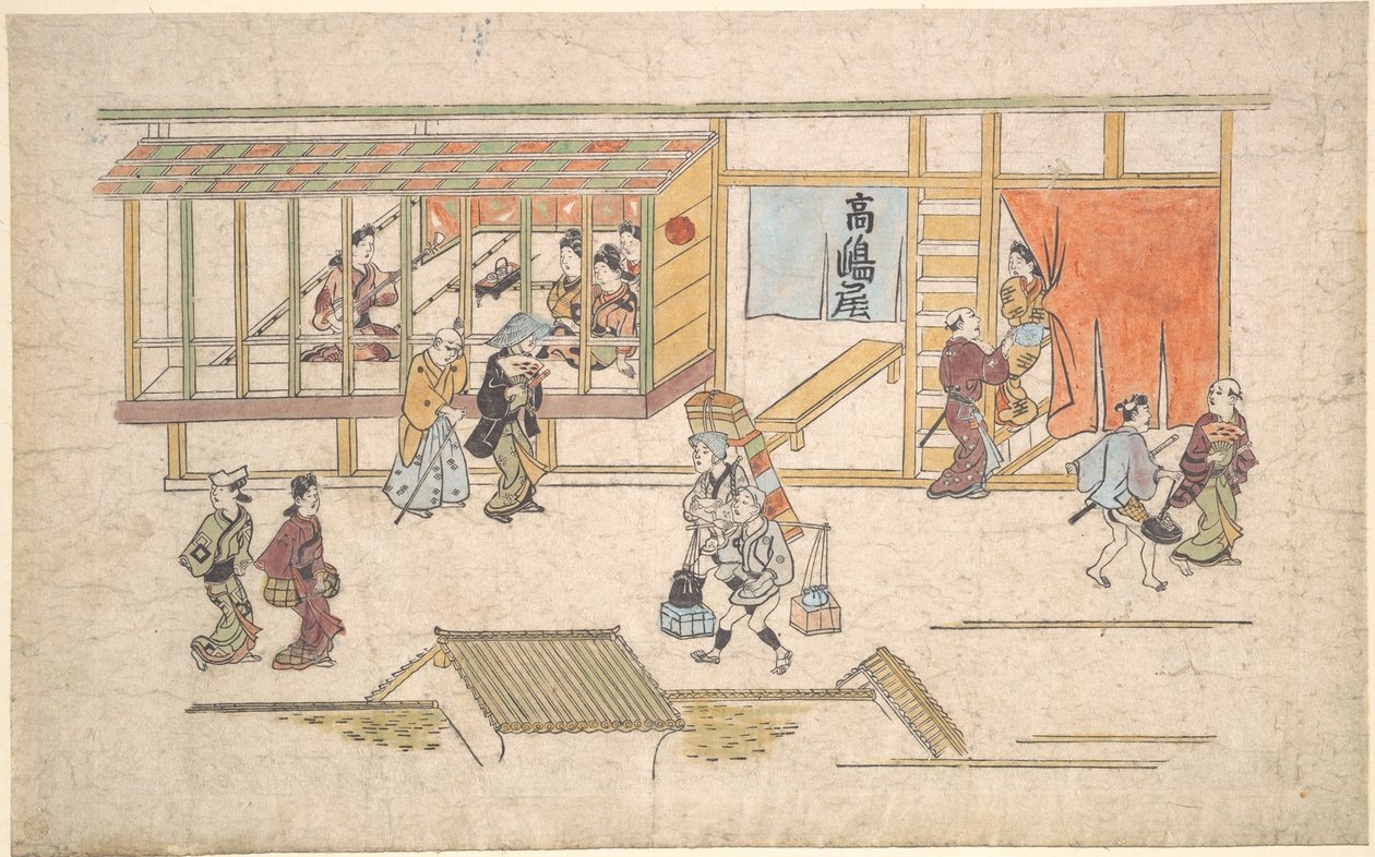Scena nello Yoshiwara da Hishikawa Moronobu