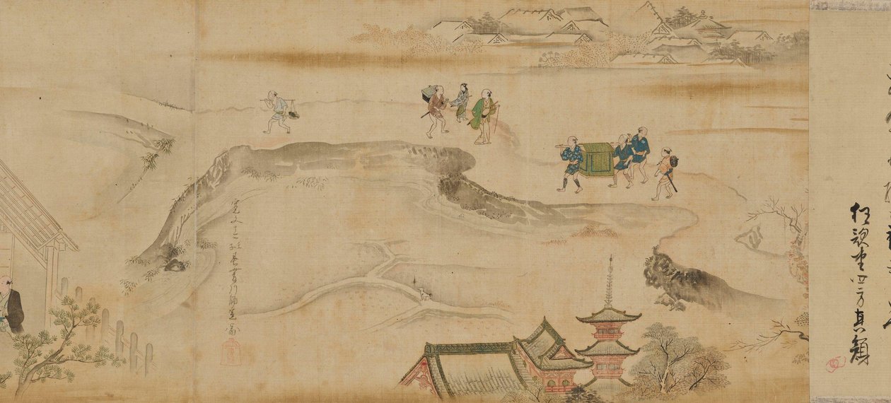 Scene dai teatri e dai quartieri di piacere di Yoshiwara da Hishikawa Moronobu