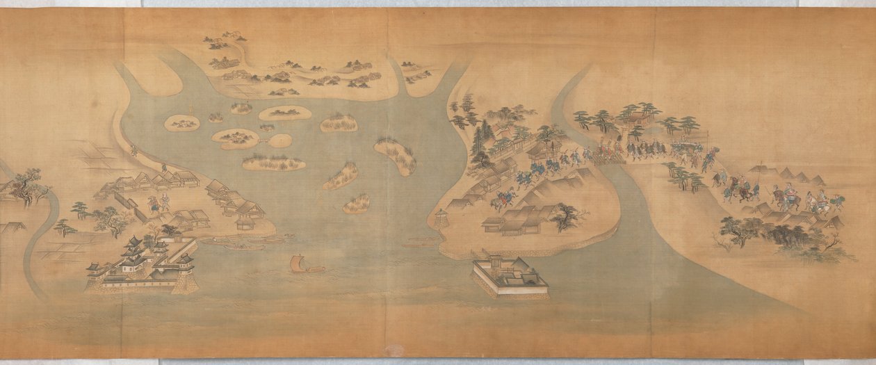 Rotolo illustrato del Tōkaidō da Hishikawa Moronobu
