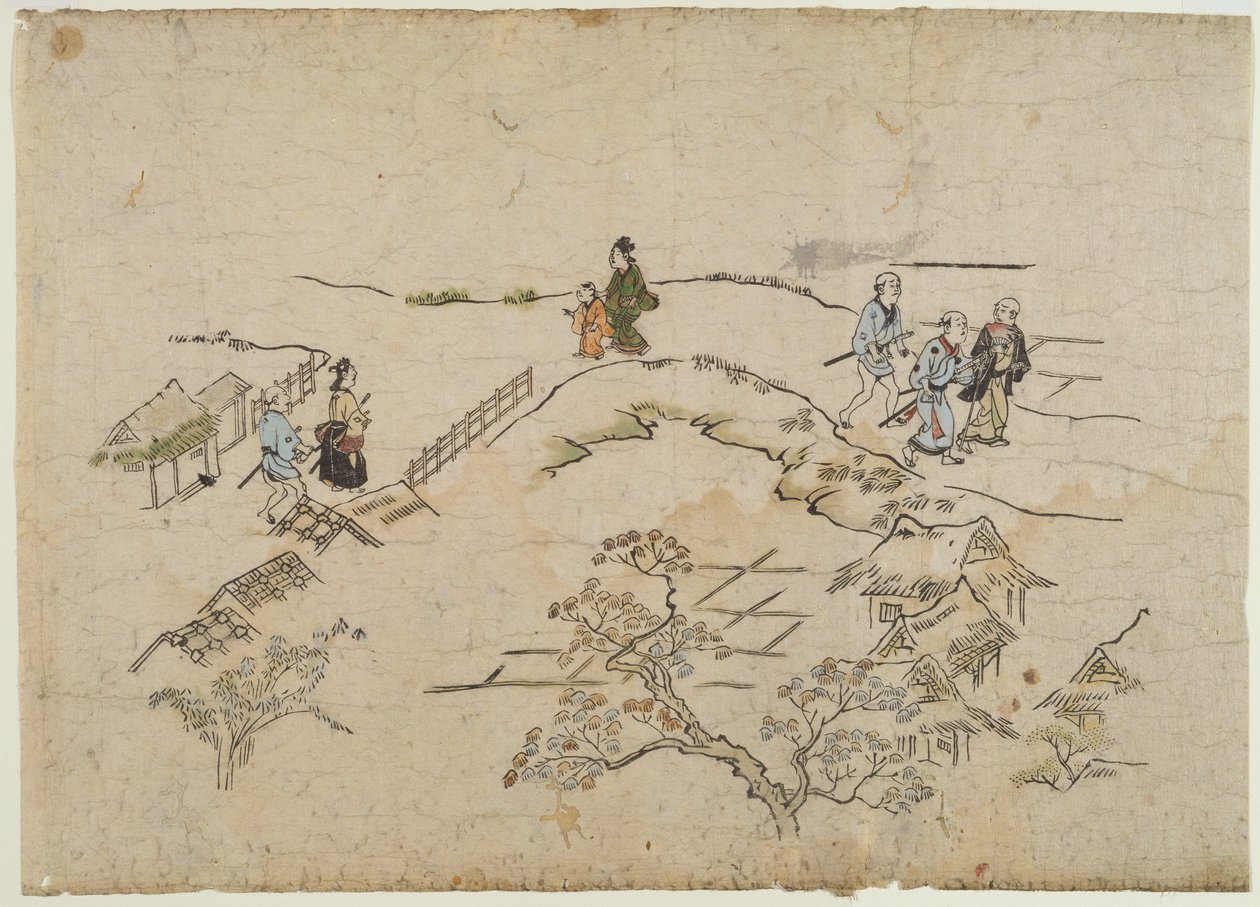 Yoshiwara no Tei, c.1680 da Hishikawa Moronobu