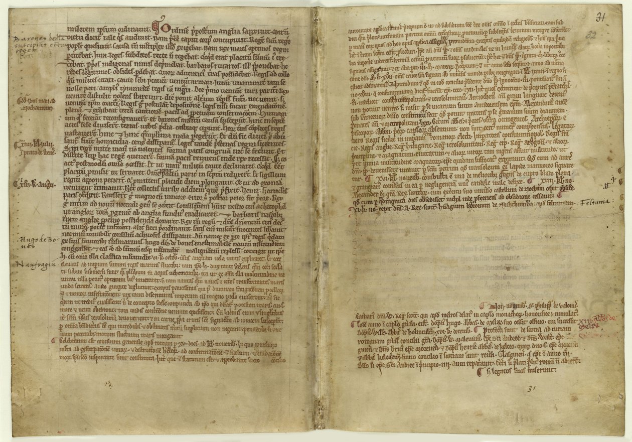 Racconto in versi della Magna Carta nella Cronaca dell