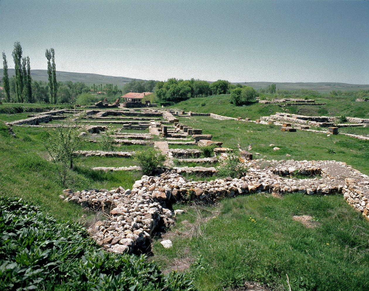 Veduta delle rovine del sito da Hittite Hittite