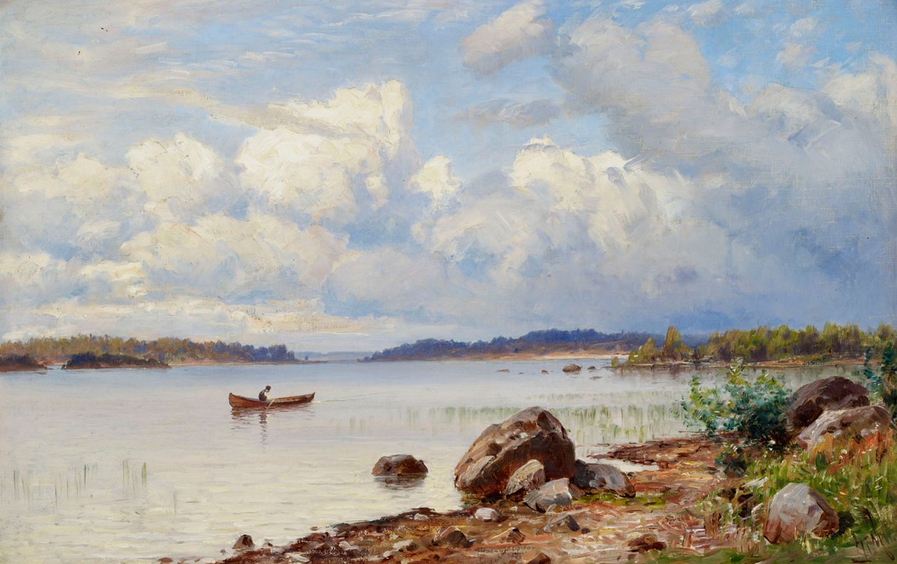 Paesaggio lacustre visto da Tavastia da Hjalmar Munsterhjelm