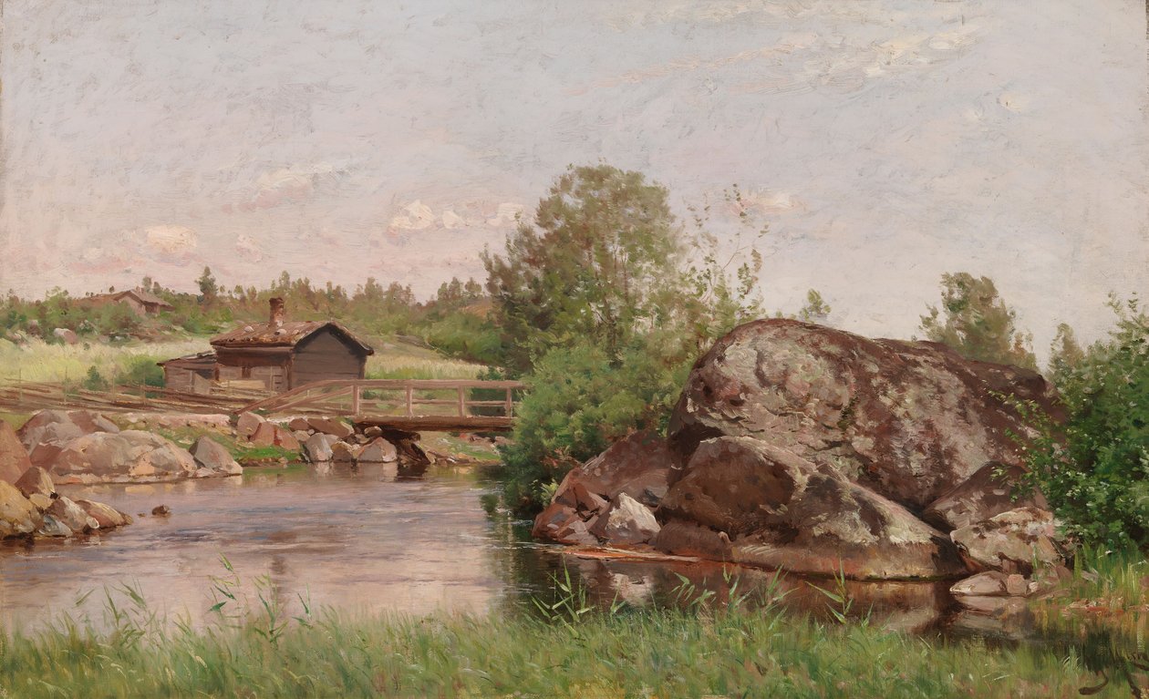 Paesaggio fluviale da Hjalmar Munsterhjelm