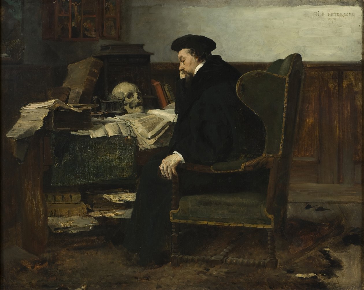 Assorto nei suoi studi, 1874 da Hjalmer Eilif Emanuel Peterssen